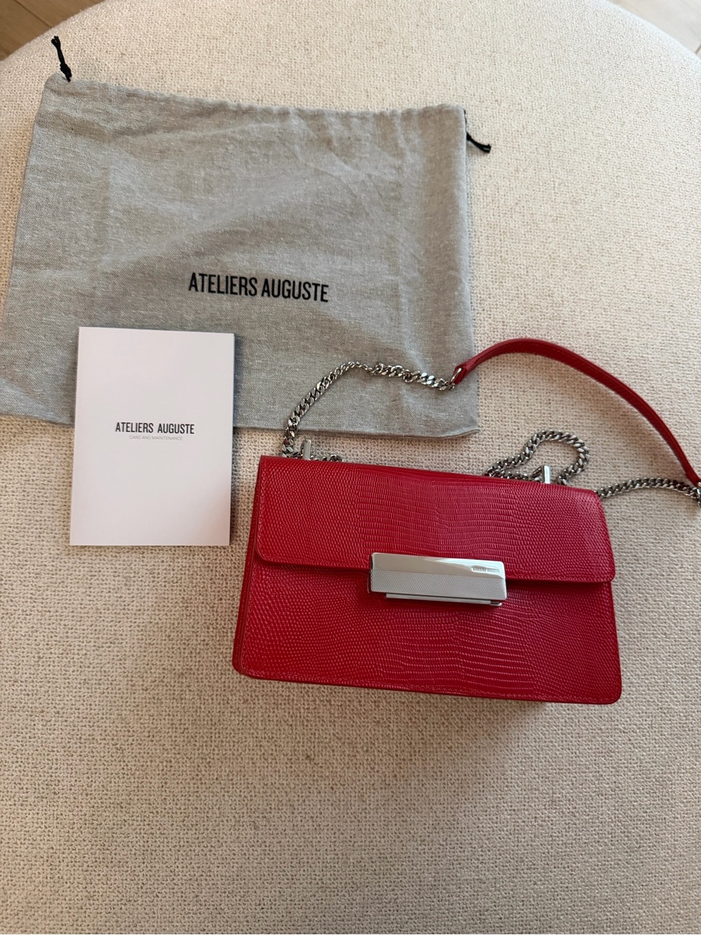 Ateliers Auguste Alma Red Leather Bag